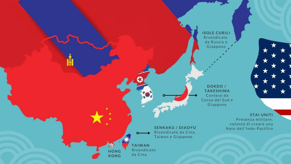 Seconda guerra mondiale russia e giappone cina mar cinese taiwan coreaInfografica-Mar-Cinese-Gian-Luca-Atzori-1024x576
